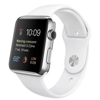 Apple Watch (42 mm) Paslanmaz çelik Kasa ve Beyaz Spor Kordon Akıllı Saat kullananlar yorumlar